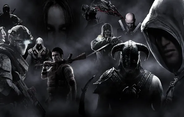 Wallpaper The Game Prototype Hitman The Elder Scrolls V Skyrim Ezio Dishonored Ezio