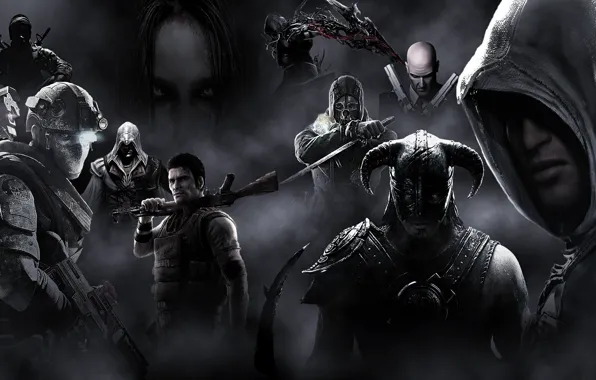 Picture the game, Prototype, Hitman, The Elder Scrolls V: Skyrim, Ezio, Dishonored, Ezio Auditore da Firenze, …