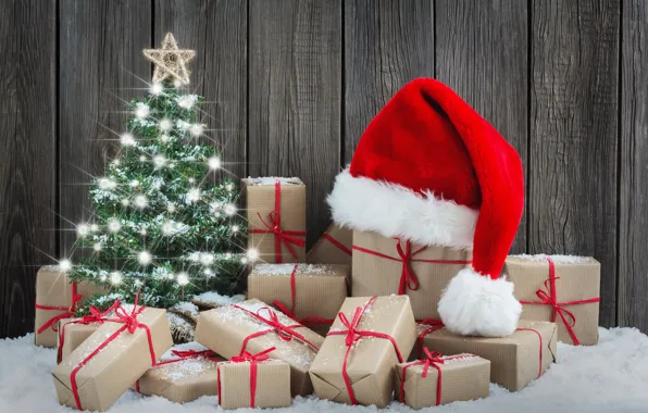 Gift, tree, new year, Christmas, Christmas, Vectors, photos