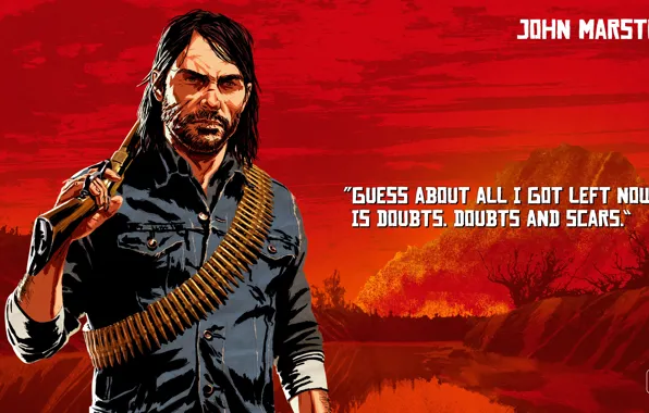 Picture art, John Marston, Red Dead Redemption 2, Red Dead