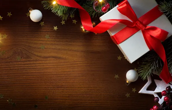Stars, holiday, gift, toys, new year, spruce, bow, bumps