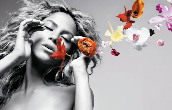 Picture flowers, actress, singer, Shakira