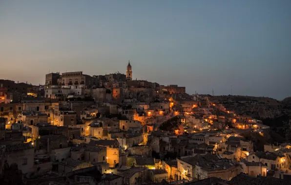 Lights, Italy, panorama, Mater