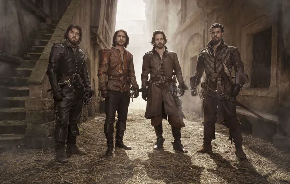 The series, The Musketeers, The Musketeers, Tom Burke, Luke Pasqualino, Howard Charles, Santiago Cabrera