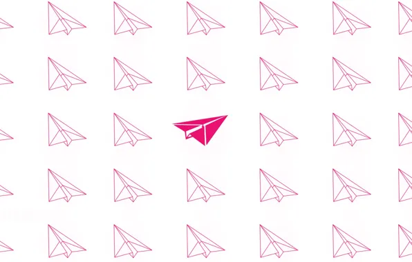 Picture pink, minimalism, flies, minimalism, flying, pink, airplanes, airplanes