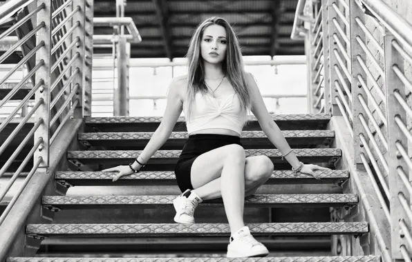 Picture summer, look, background, model, hair, steps, beauty, Carlotta
