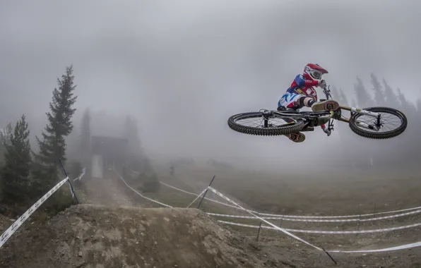 Picture bike, fog, race, sport