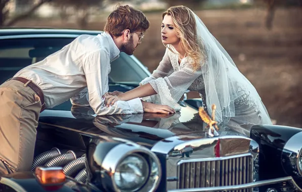 Auto, girl, male, the bride