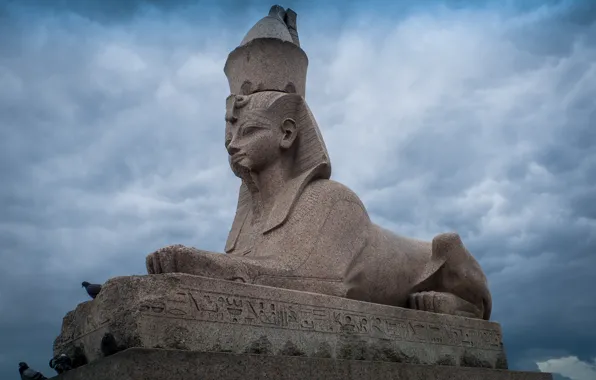 Sculpture, promenade, Sphinx, St. Petersburg