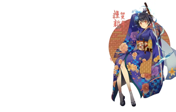 The game, art, girl, yukata, Alise, Sinoalice