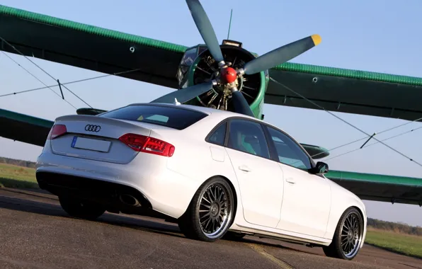 Car, Audi, ass, white, 2010, tuning, plane, Avus performance