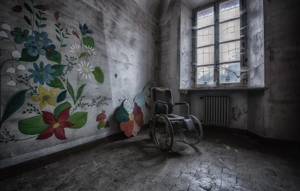 Room, window, stroller