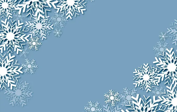 Snowflakes, background, christmas, blue, winter, background, snowflakes