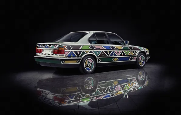 Picture BMW, E34, 5 Series, BMW 525i Art Car by Esther Mahlangu