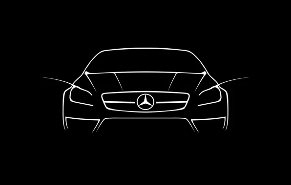 White, amg, draw, cls, mercdedes, mercedes cls 63 amg