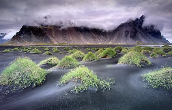 Picture iceland, dunes, vestrahorn