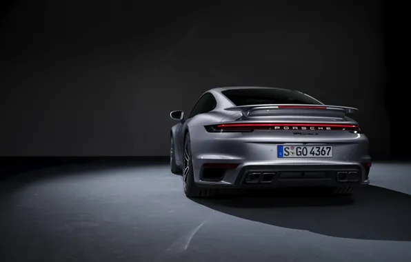 911, Porsche, rear view, Turbo S, 2020, 992