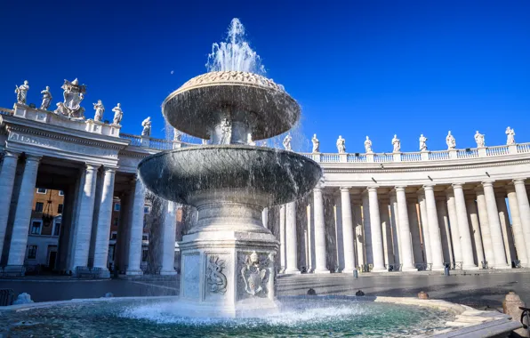 The Vatican, St. Peter's Square, Carlo Maderno fountain