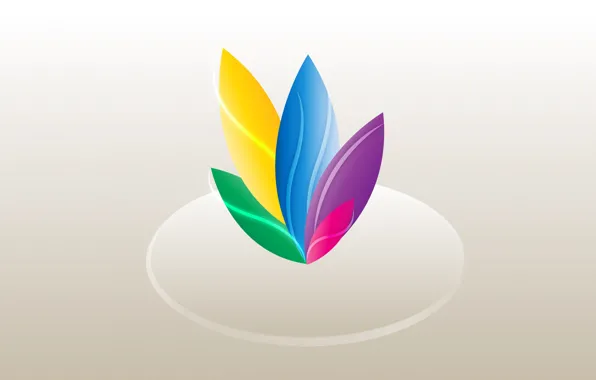 Leaves, paint, vector, emblem
