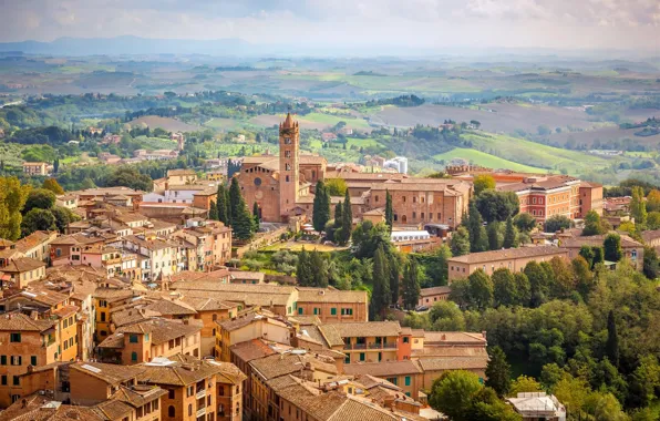 Picture home, Italy, panorama, Tuscany, Siena, the Church of Santa Maria dei Servi