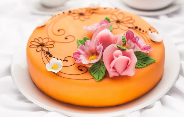 Picture cake, decor, glaze