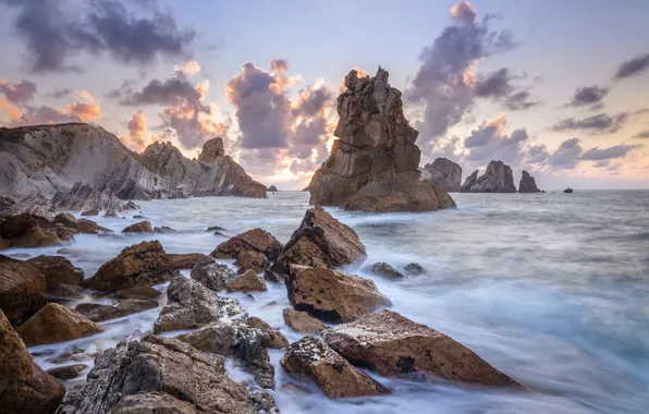Sea, landscape, rocks