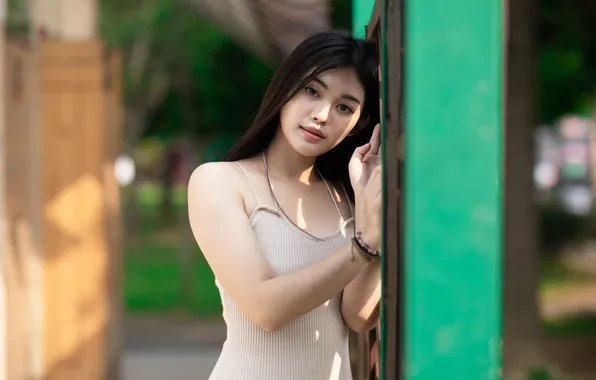 Picture look, girl, dress, Asian