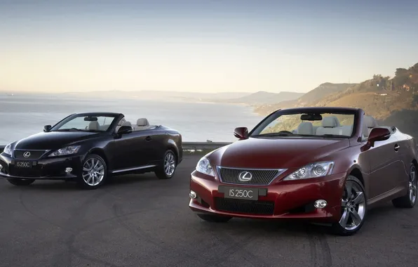 Picture the sky, blue, red, hills, Bay, lexus, Lexus, the front