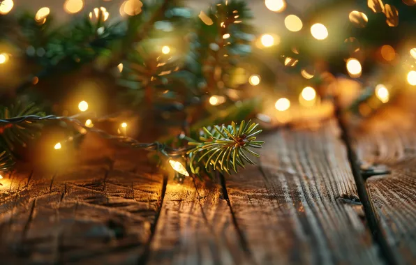 Winter, light, branches, lights, glare, holiday, Board, texture