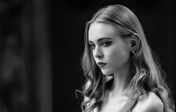 Picture portrait, freckles, the beauty, Maria, Masha