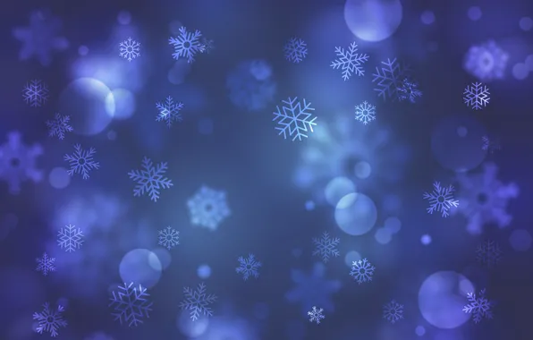 Snowflakes, blue, background, background