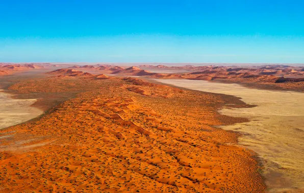 Sand, the sky, Park, desert, horizon, dunes, Africa, Namibia