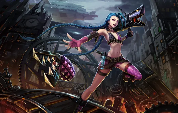 Picture smile, League of Legends, look, gloves, rare weapons