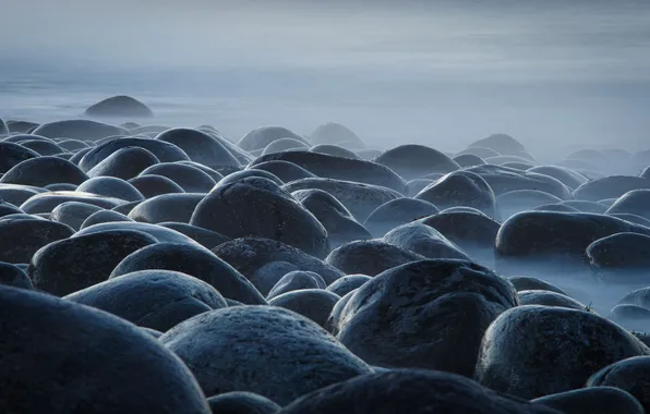 Picture sea, stones, stone beach, Denis Zakalyapin