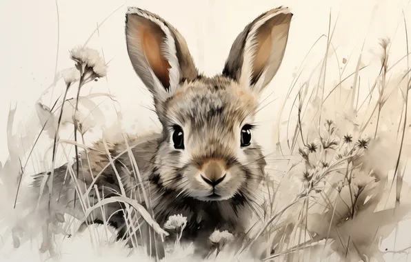 Picture rabbit, art, animal