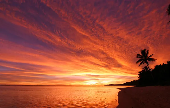 Picture sea, the sky, sunset, Palma, shore