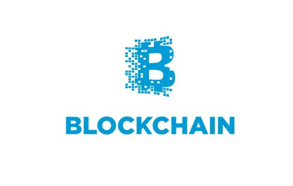 White, background, blue, white, blue, fon, blockchain, blockchain