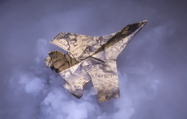 Picture paper, background, fighter, the plane, origami