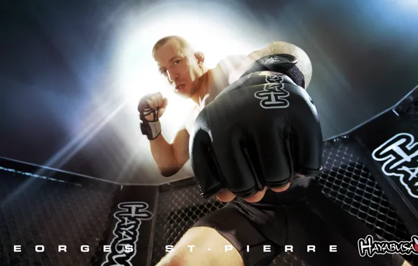 Download Georges St-Pierre and Nick Diaz face-off during the weigh-in  Wallpaper | Wallpapers.com