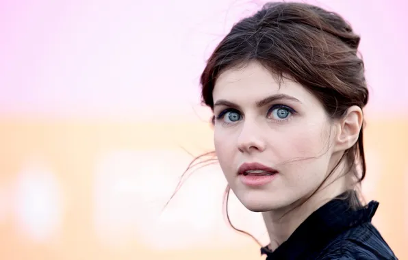 Look, girl, pose, portrait, makeup, actress, brunette, blue-eyed