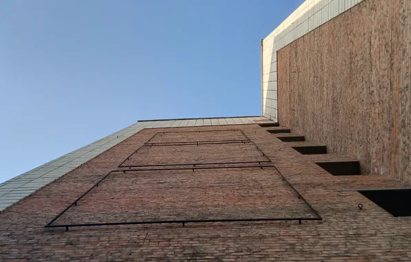 The building, brick, Architecture, top, the view from the bottom