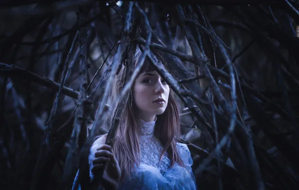 Look, branches, portrait