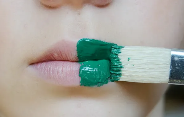 Girl, paint, brush