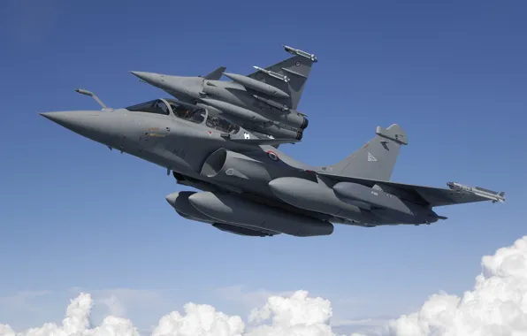 Fighter, Dassault Rafale, The French air force, Air force, PTB, Rafale B, MBDA MICA
