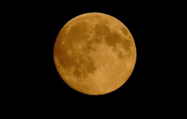 Space, night, yellow, space, the universe, the moon, gravity