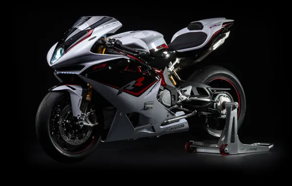 Motorcycle, black background, MV Agusta, MV Agusta F4 R