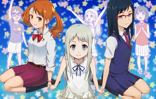 Look, smile, skirt, dress, glasses, Anime, school uniform, sundress