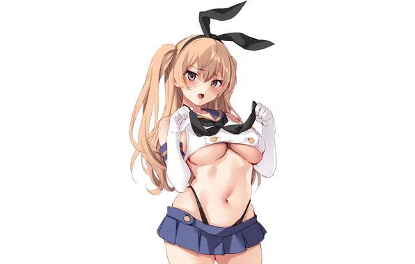 Girl, sexy, lingerie, pantsu, cleavage, panties, long hair, boobs