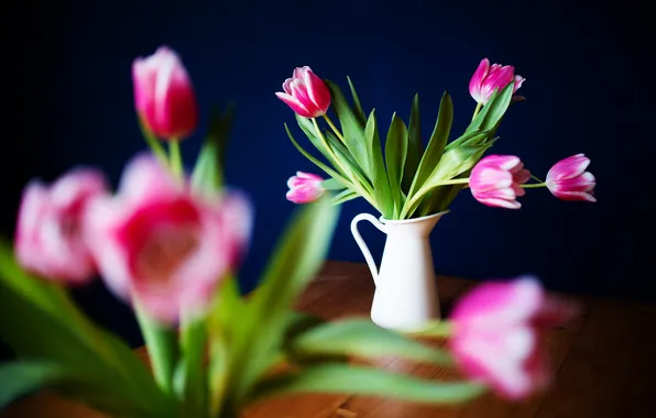 Picture flowers, petals, tulips, pink