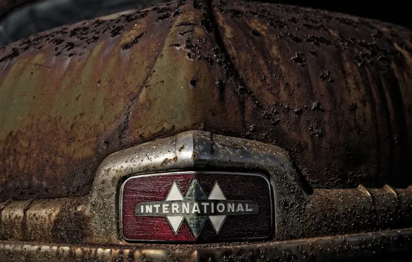 Picture background, International, rusty truck